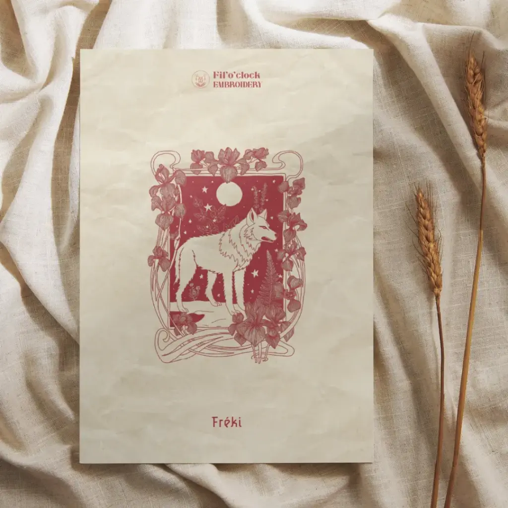 Carte illustrée Fréki - Loups