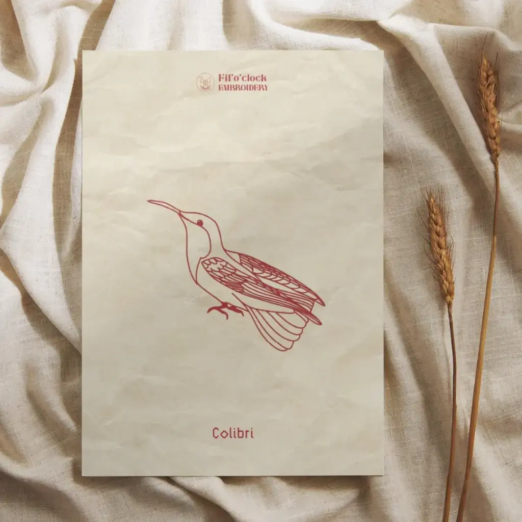 Carte illustrée Colibri - Oiseaux