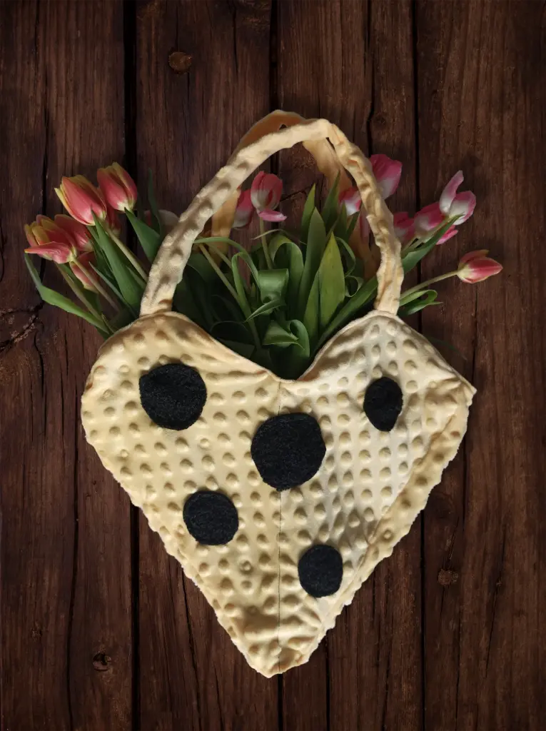 Ladybag Jaune & Noir – Sac Coeur en Moumoute