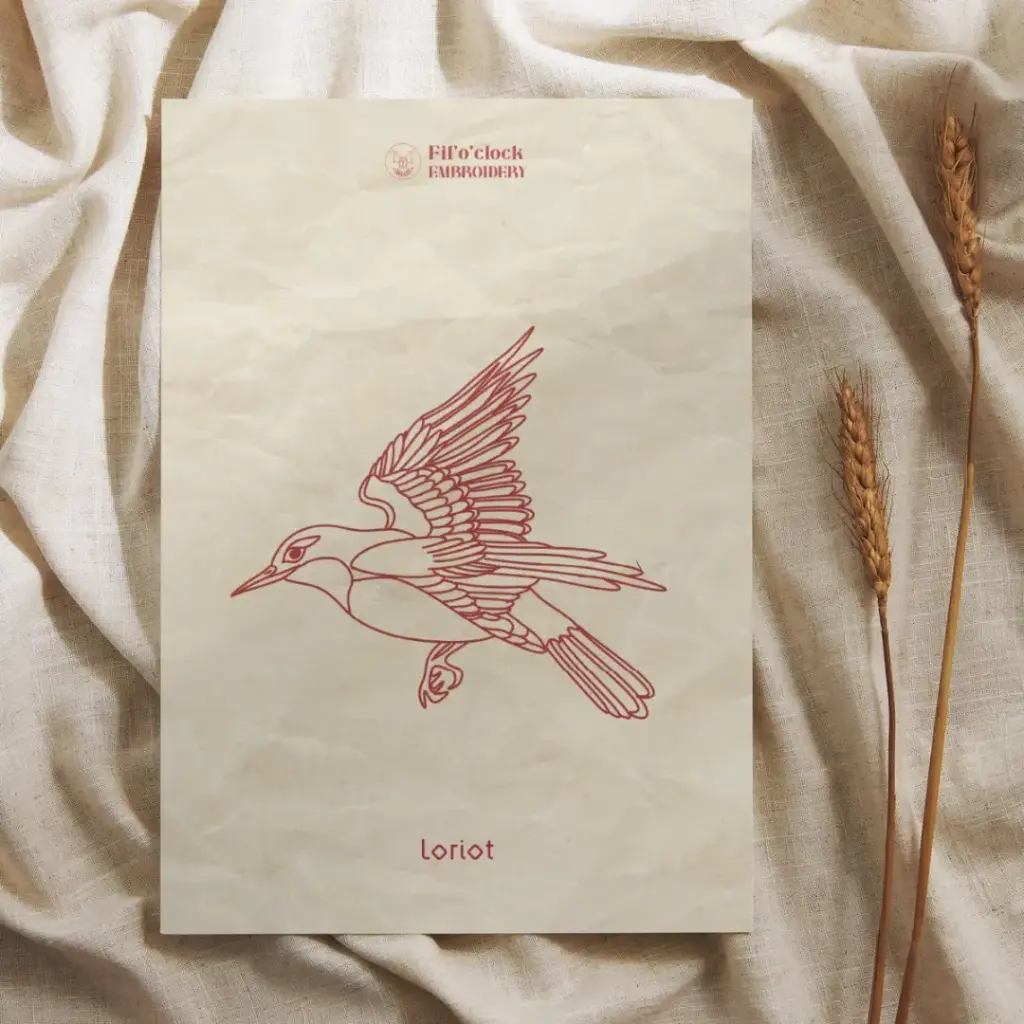 Carte illustrée Loriot - Oiseaux