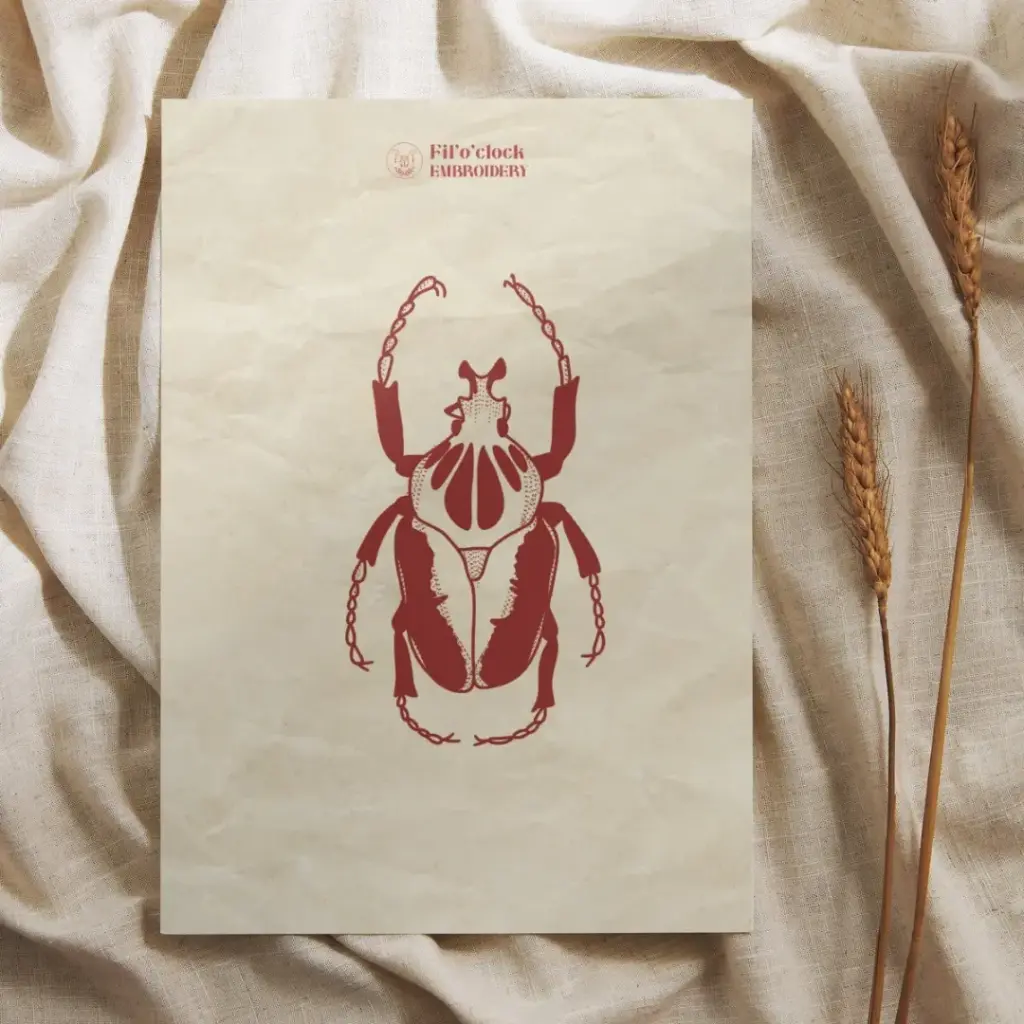 Carte illustrée Scarabée Goliath