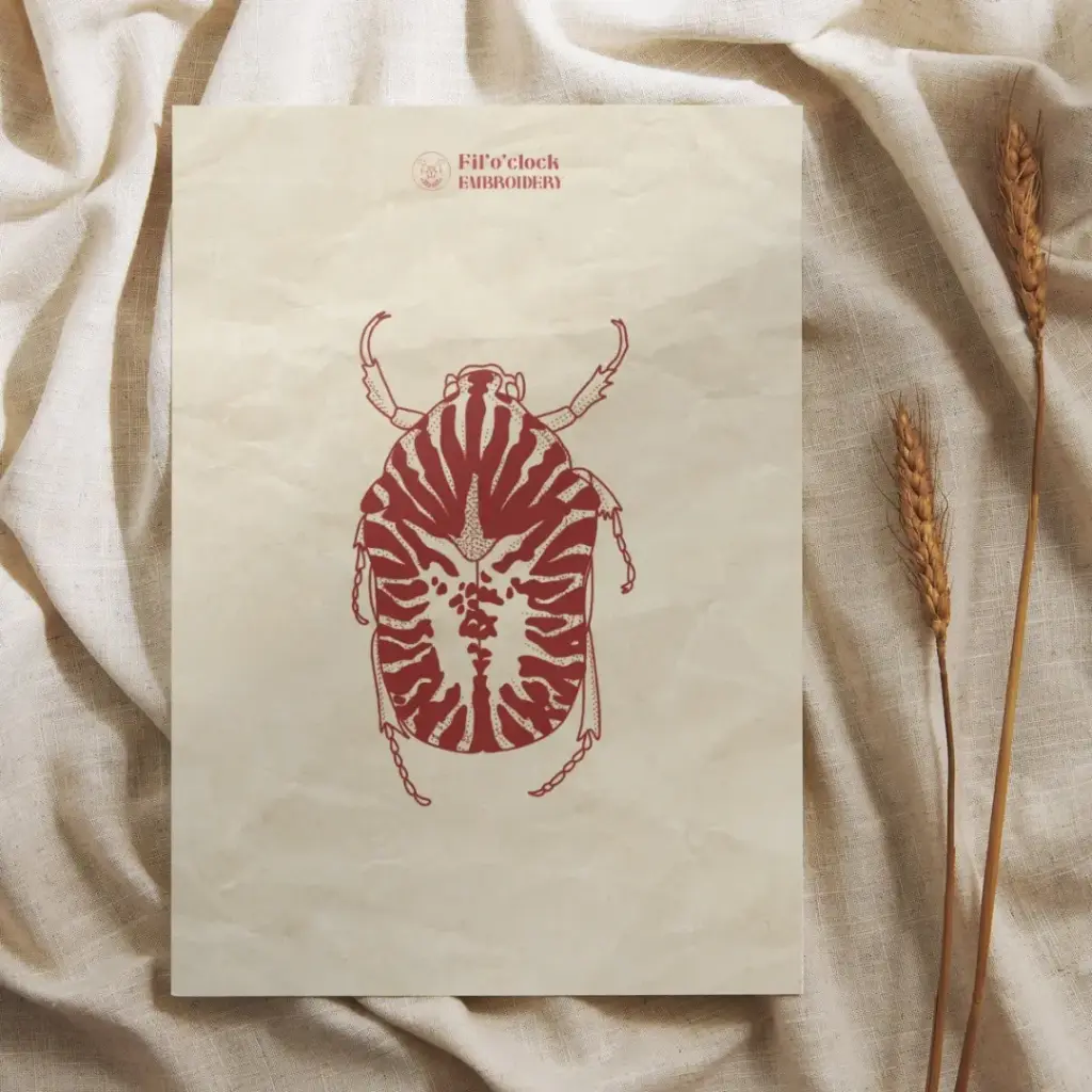 Carte illustrée scarabée 2