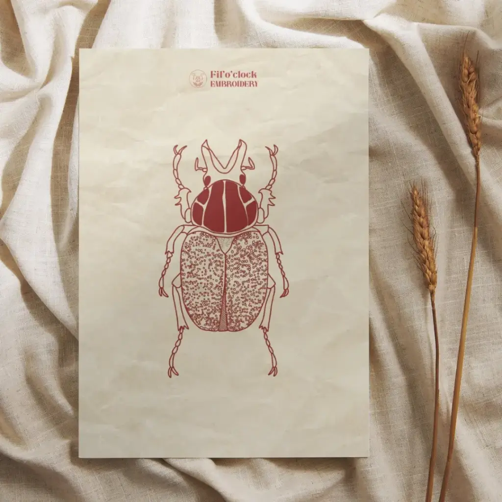 Carte illustrée scarabée 3