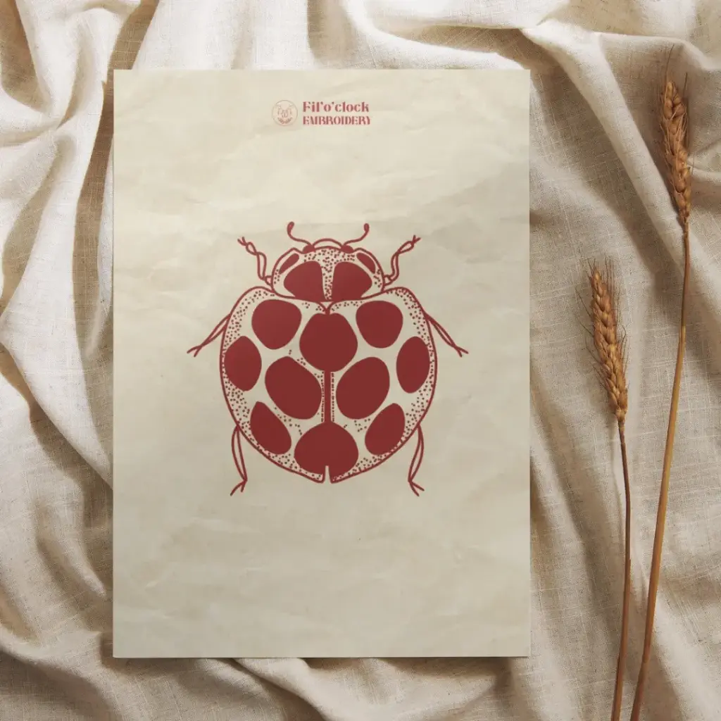 Carte illustrée Coccinelle