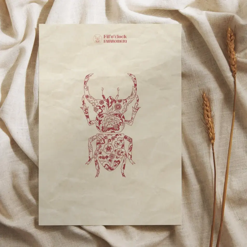 Carte illustrée Scarabée Ming 4