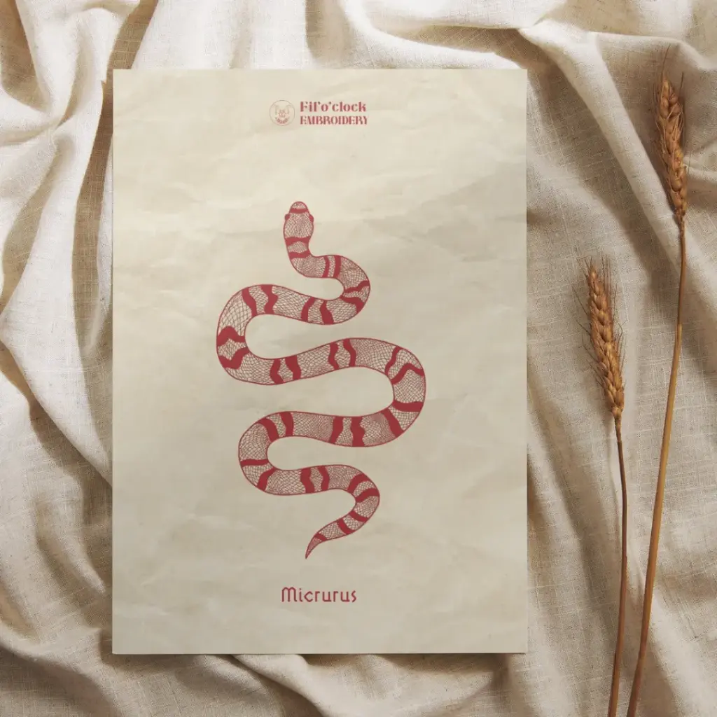 Carte illustrée Micrurus - Serpents