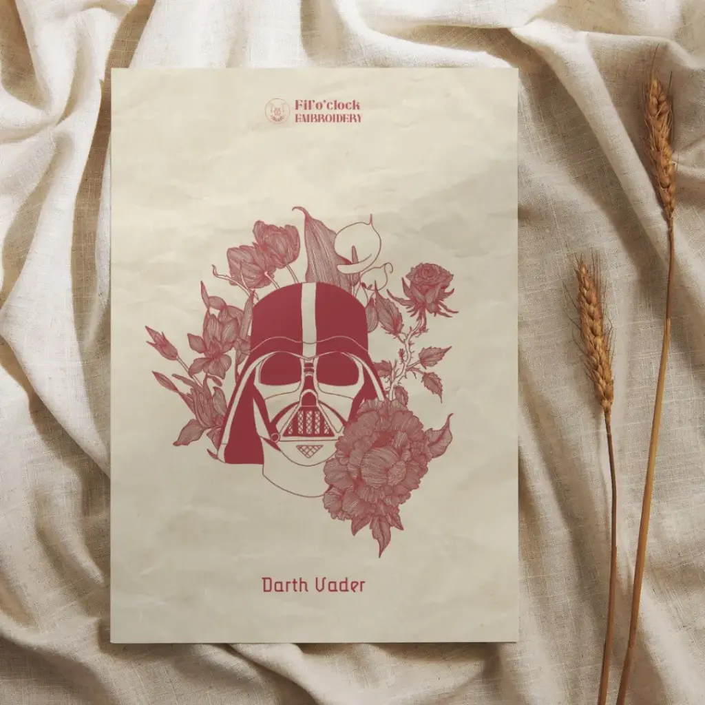 Carte illustrée Dark Vador (fanart Star Wars)