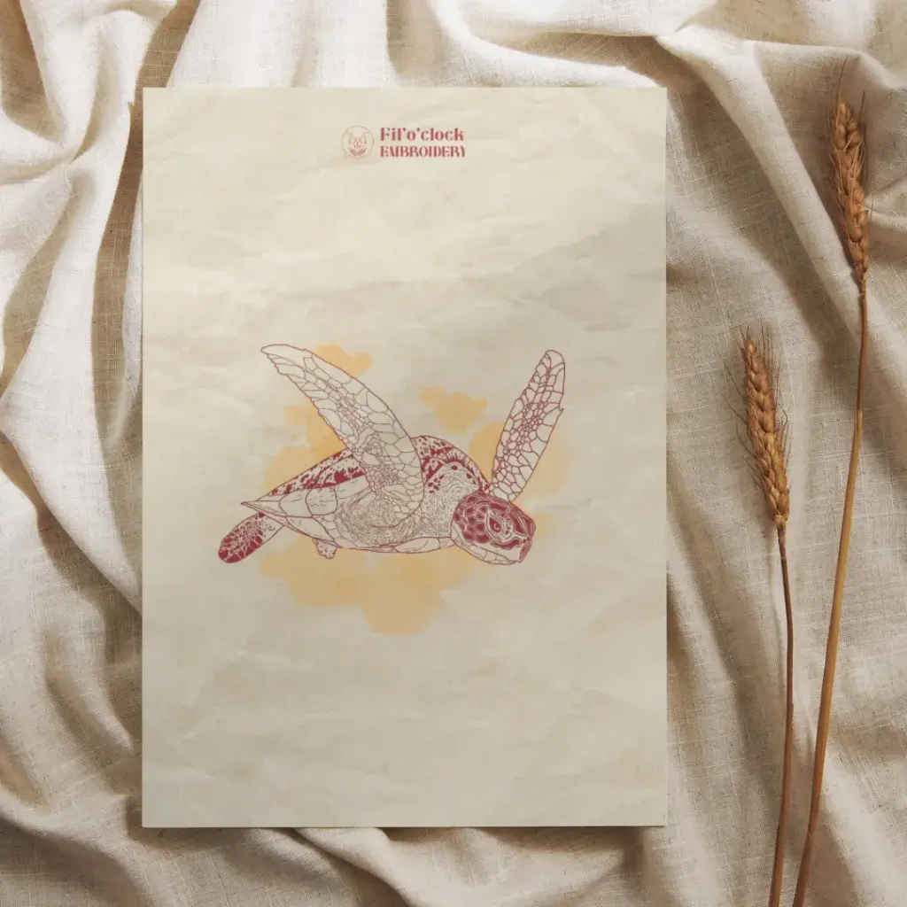 Carte illustrée Tortue 2