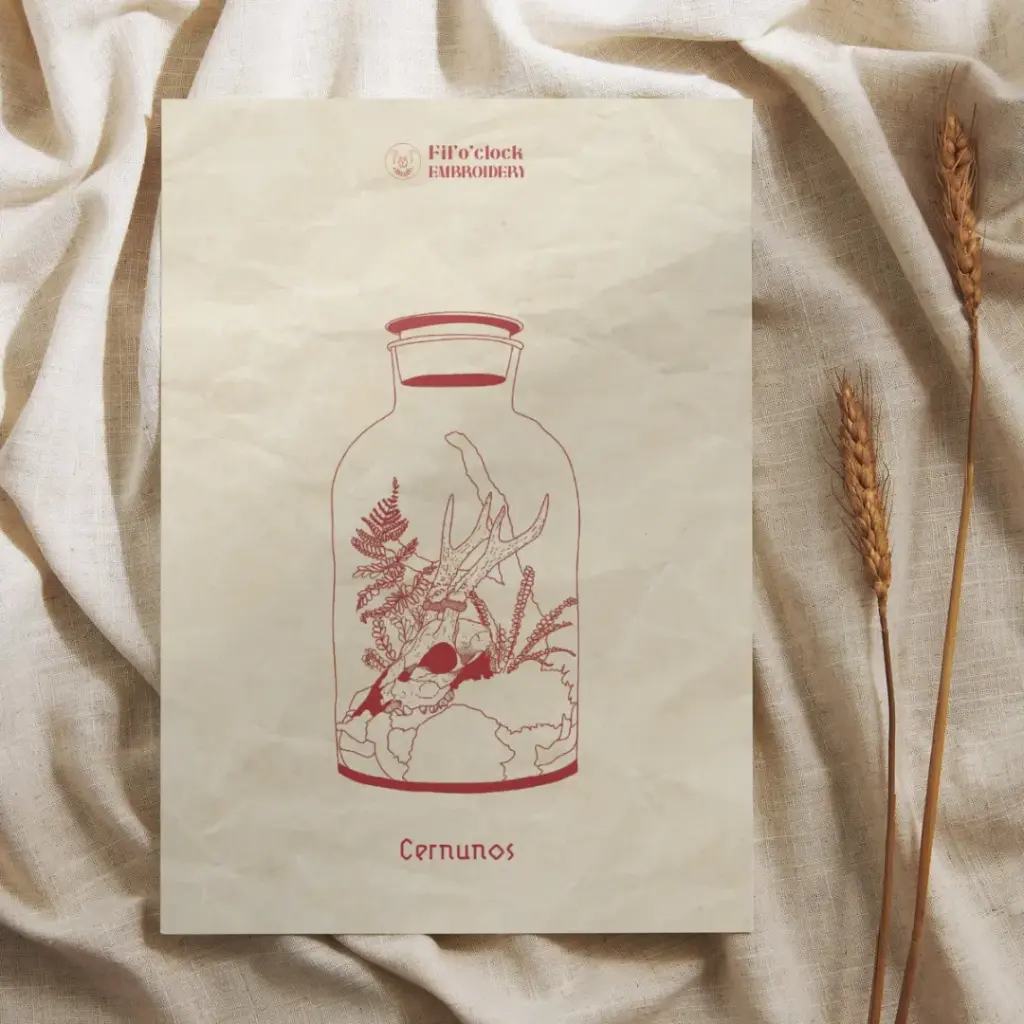 Carte illustrée Cernunos - Witchy Jars