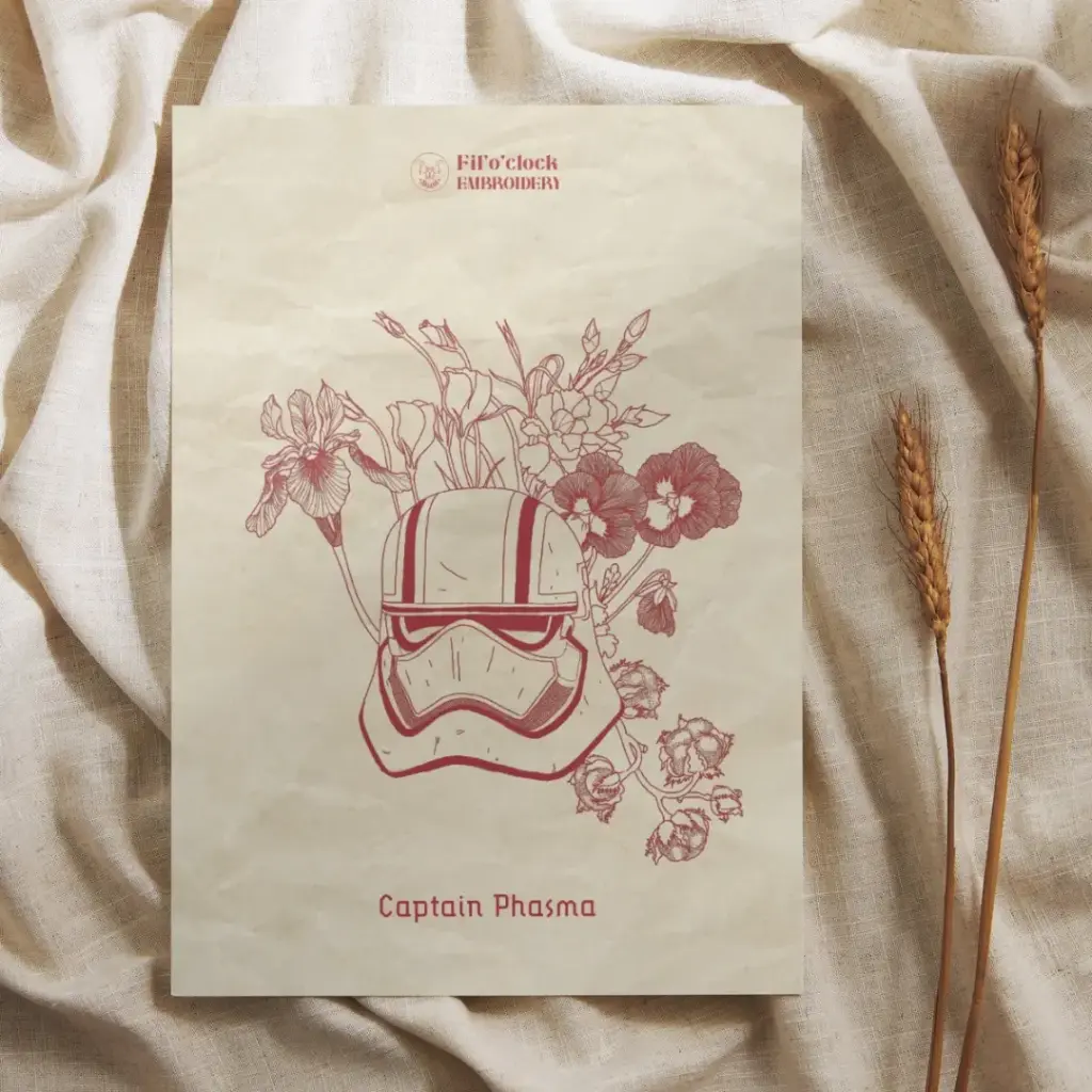 Carte illustrée Captain Phasma (fanart Star Wars)