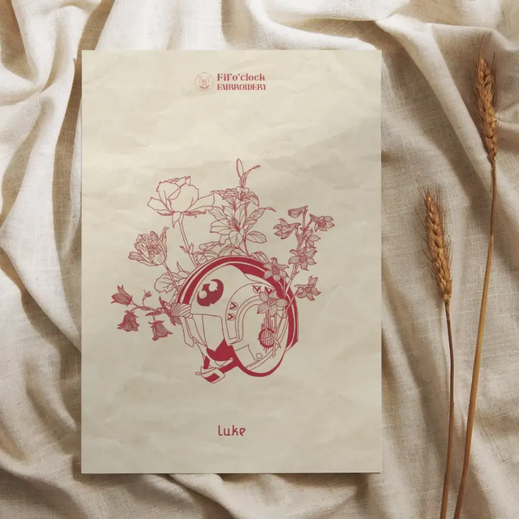 Carte illustrée Luke Skywalker (fanart Star Wars)