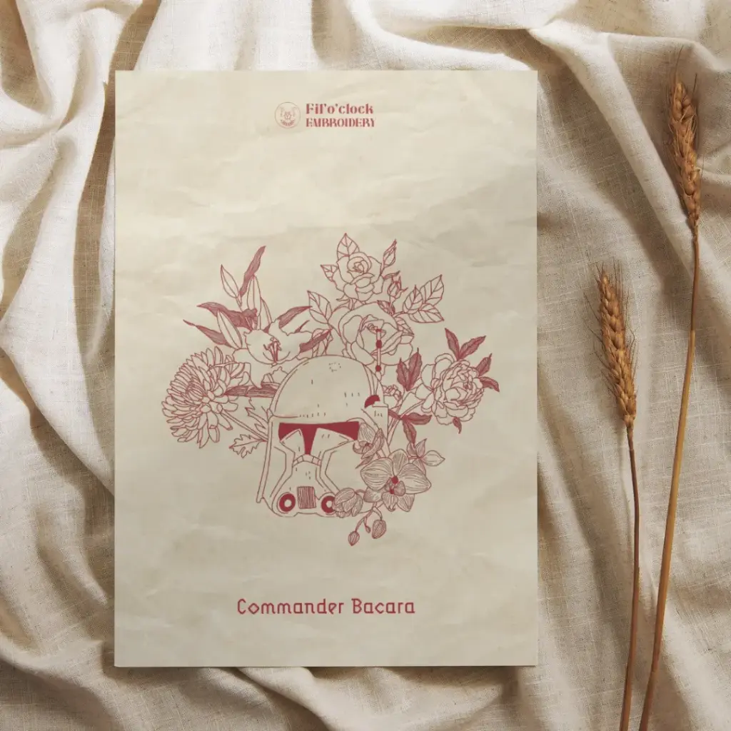 Carte illustrée Commander Bacara (fanart Star Wars)