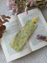 Marque-page fleurs vertes | Fait main