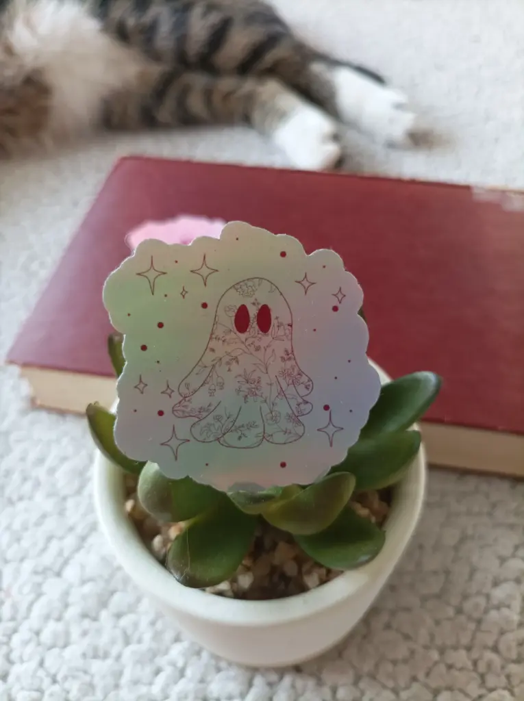 Sticker Holographique & illustré - Fantome vintage 1