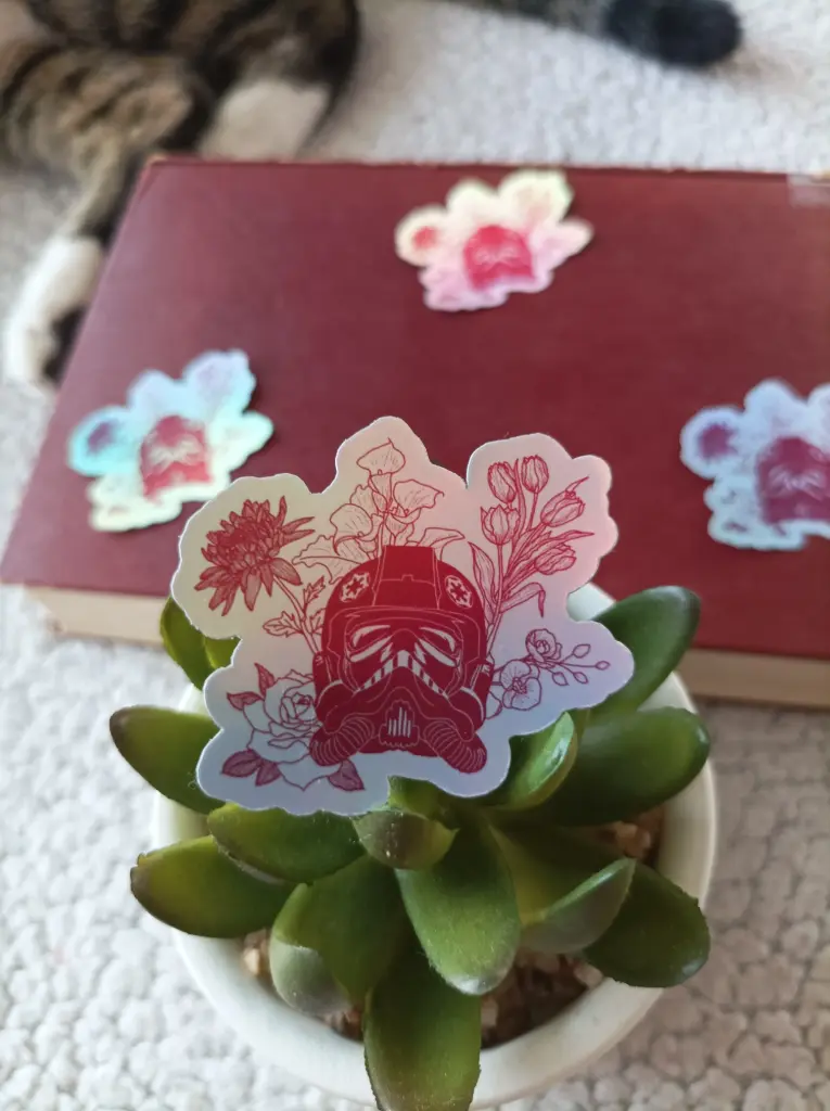 Sticker holographique & illustré - Star Wars - Chasseur TIE