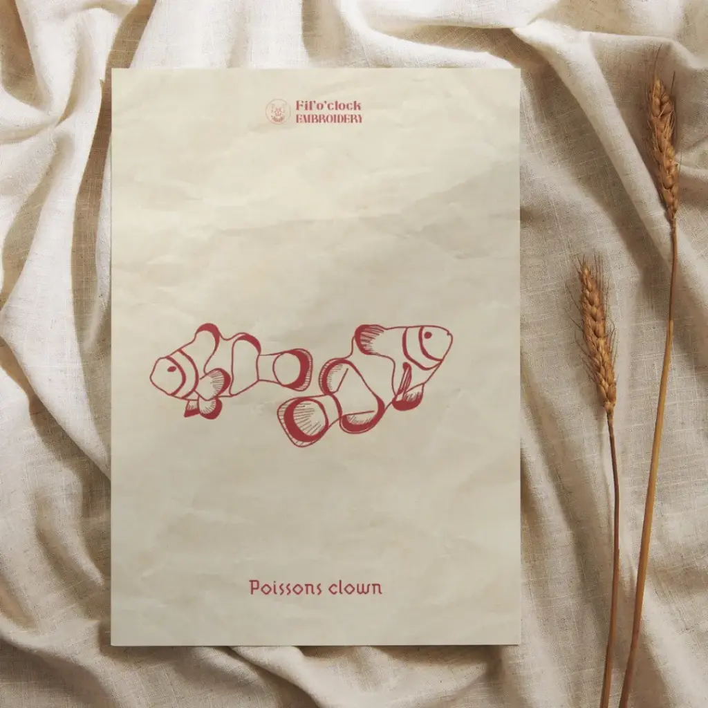 Carte illustrée Poisson clown - Animaux marins