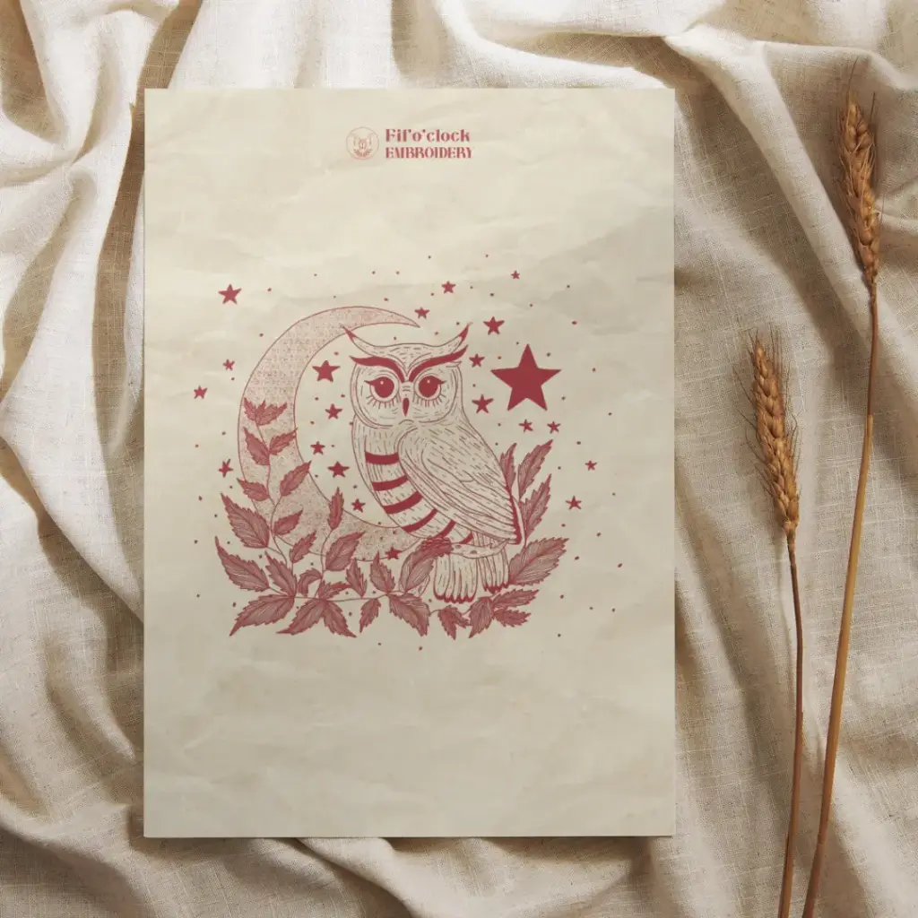 Carte illustrée chouette 1 - Strigidaes