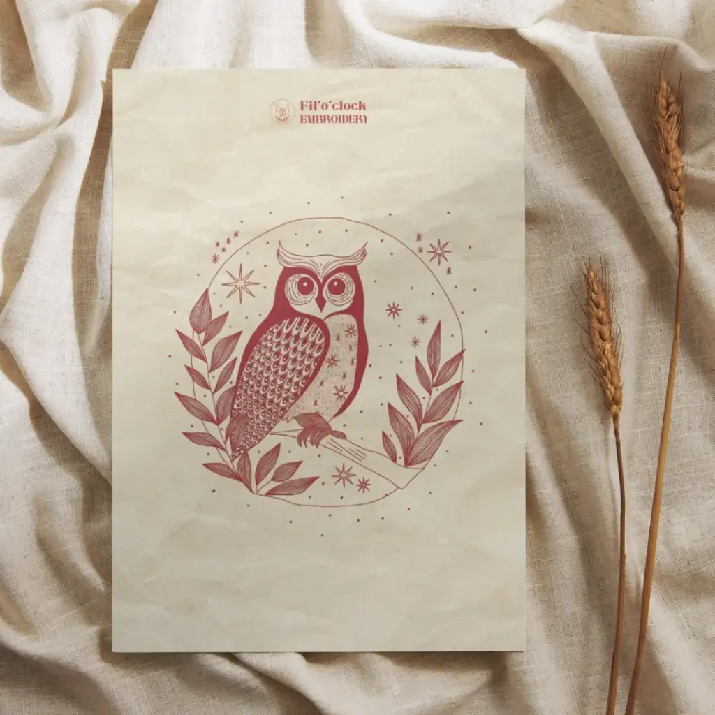 Carte illustrée Chouette 2 - Strigidaes