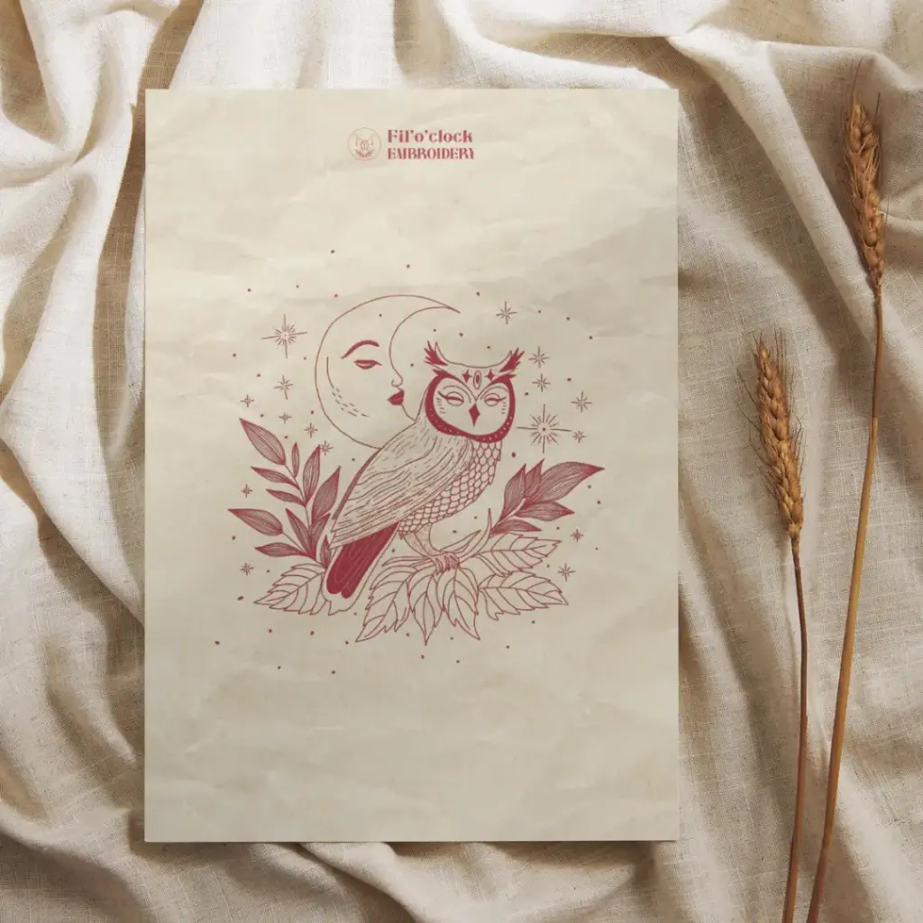 Carte illustrée chouette 3