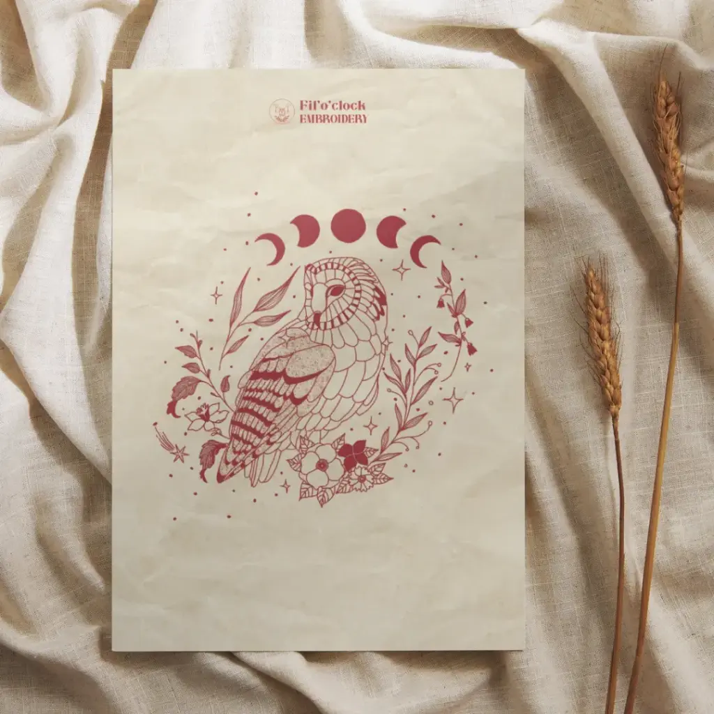 Carte illustrée chouette 4