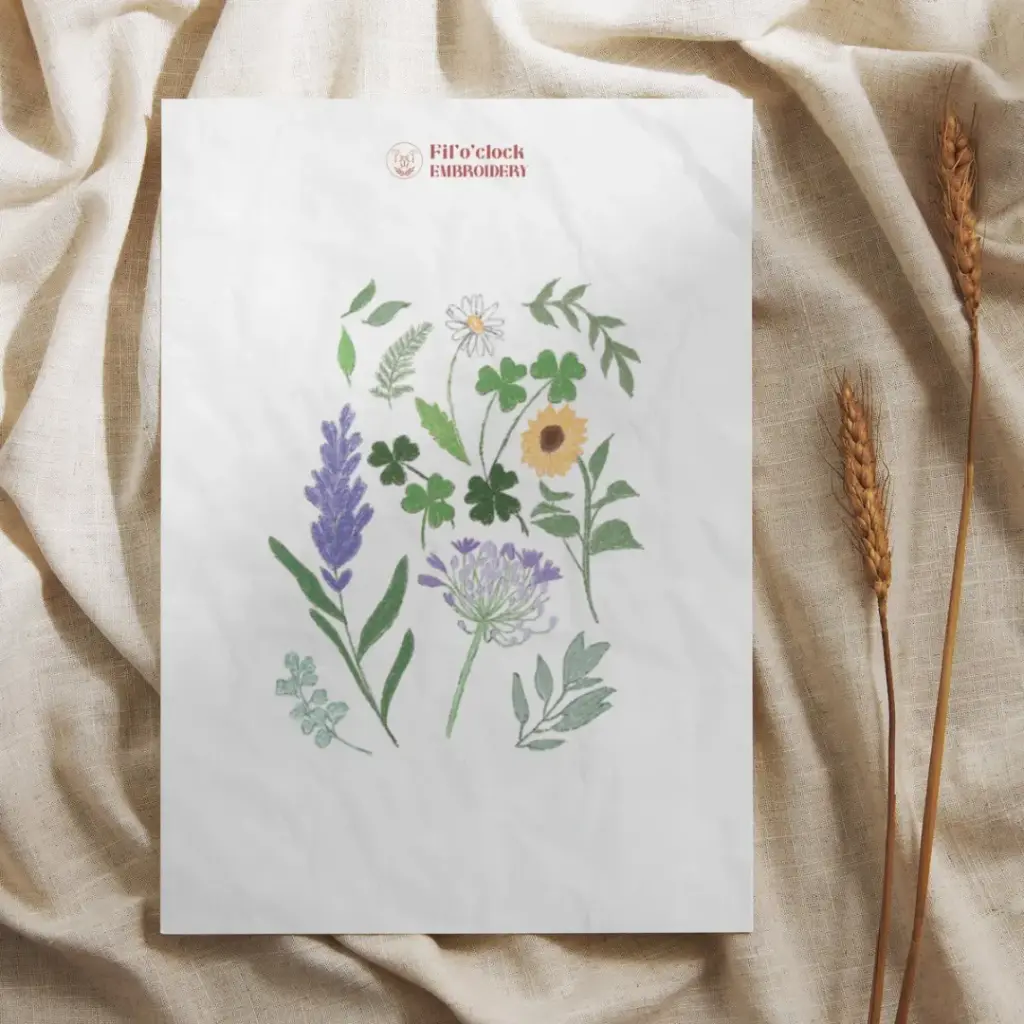 Carte illustrée Compo florale 3