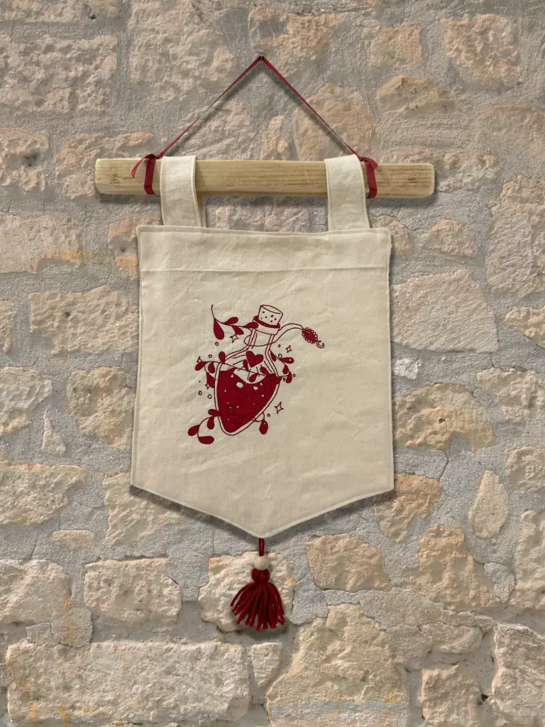 Bannière médiévale - Fiole magique | Fait main et upcyclée