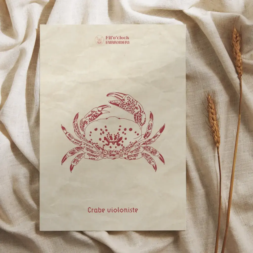 Carte illustrée Crabe violoniste - Crustacés