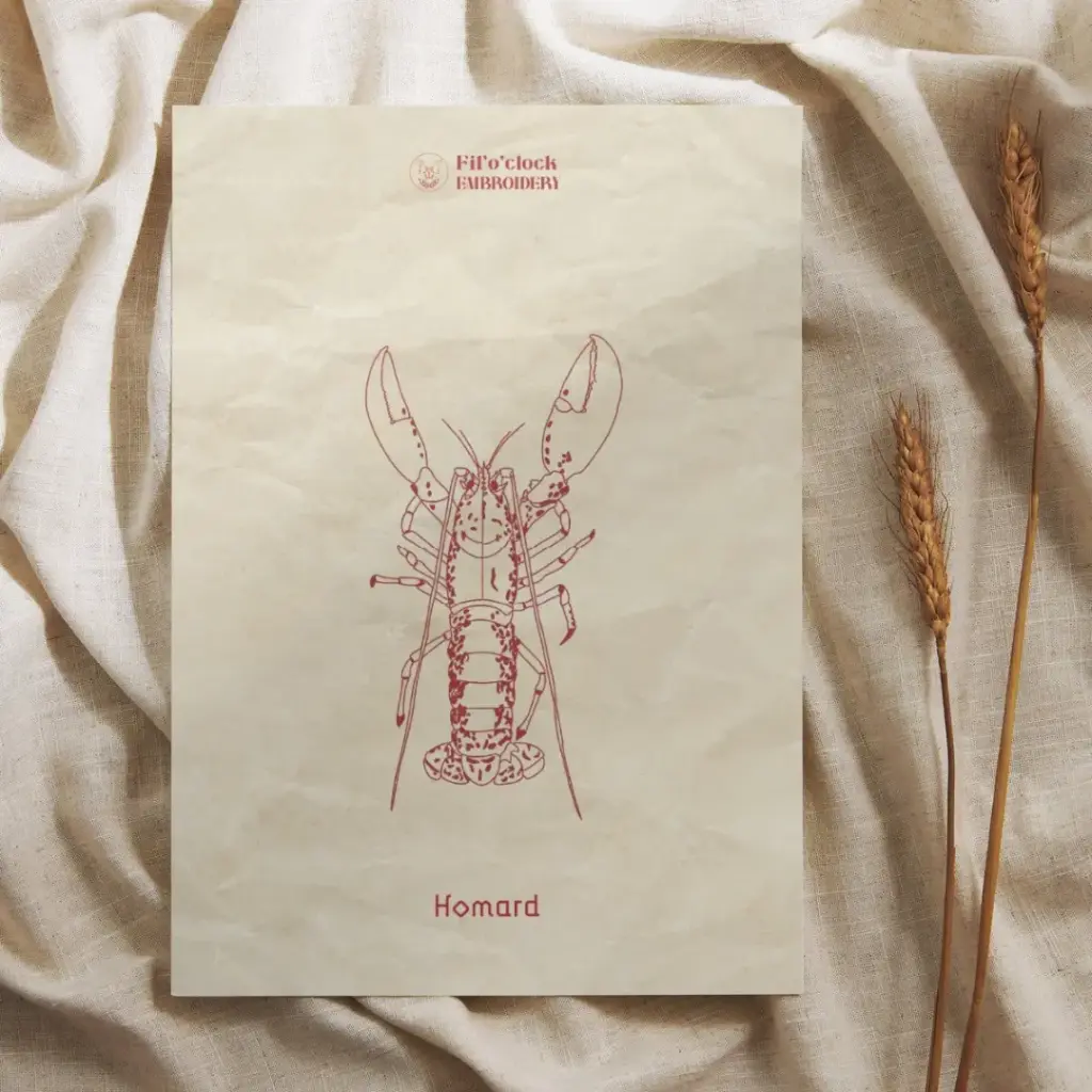 Carte illustrée Homard - Crustacés