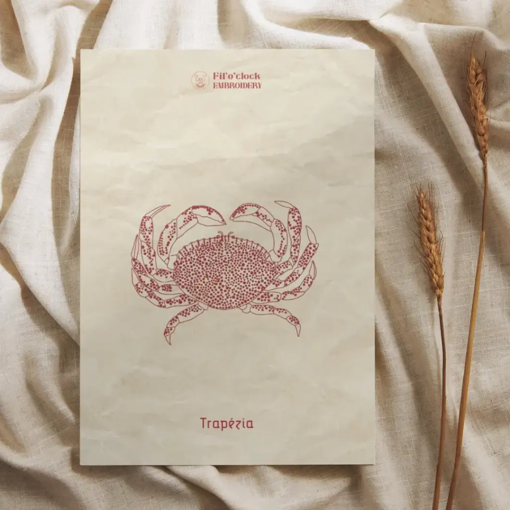 Carte illustrée Trapézia - Crustacés