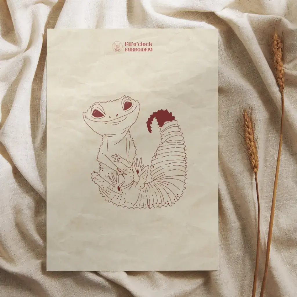 Carte illustrée gecko 4